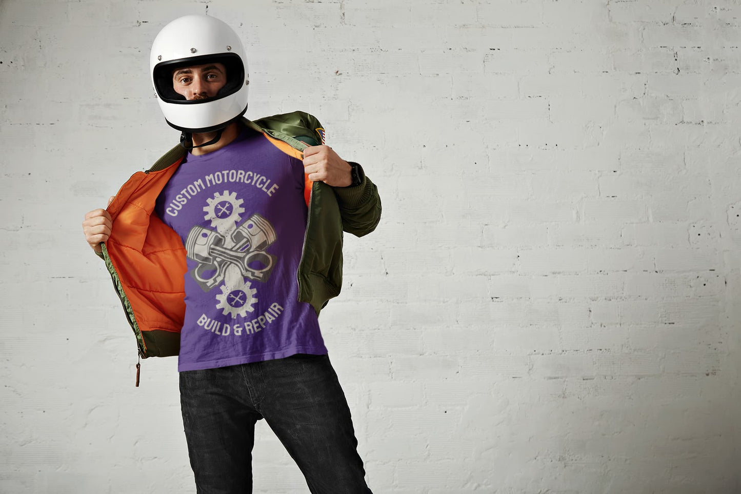 Men's Purple Round Neck T-shirts