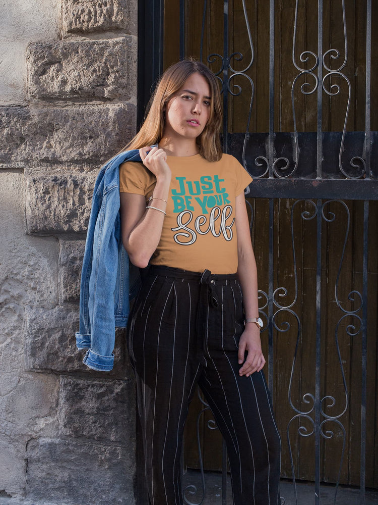 WOMENS MUSTARD YELLOW ROUNDNECK T-SHIRT
