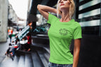 Women's Liril Green Round Neck T-shirts