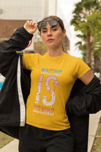 Women's Golden Yellow Round Neck T-shirts