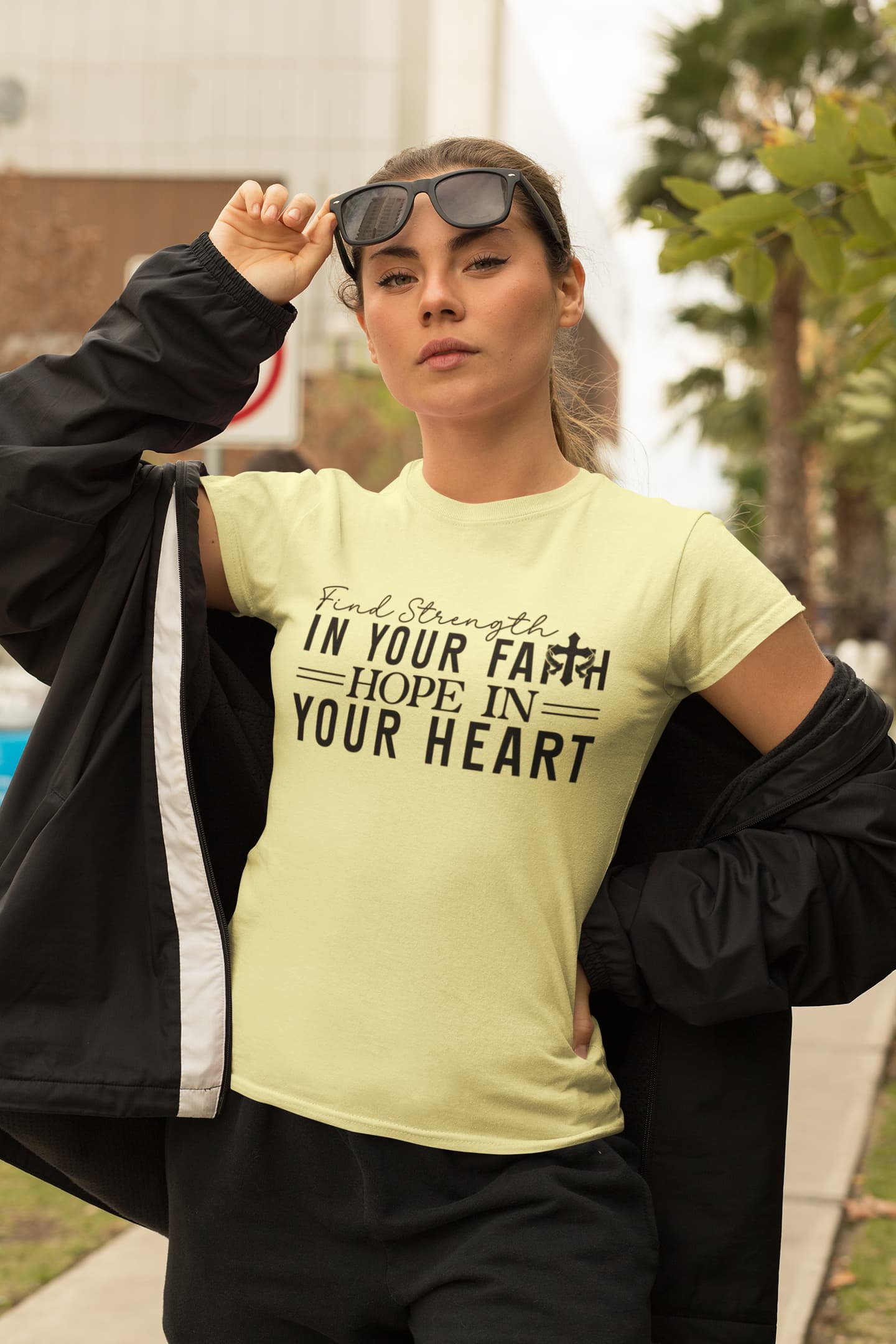 Women's Butter Yellow Round Neck T-shirts
