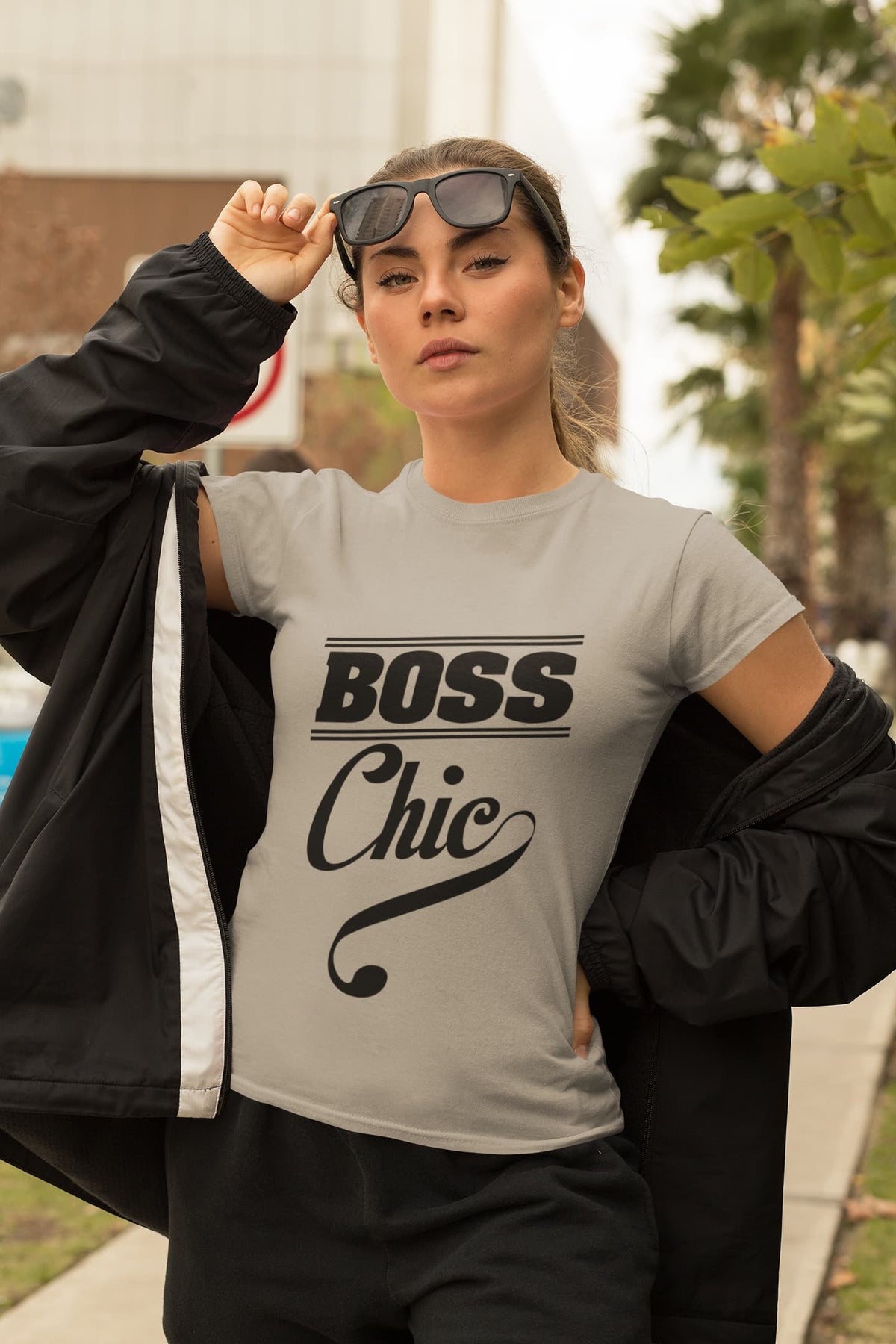 Women’s Melange Grey Round Neck T-shirts