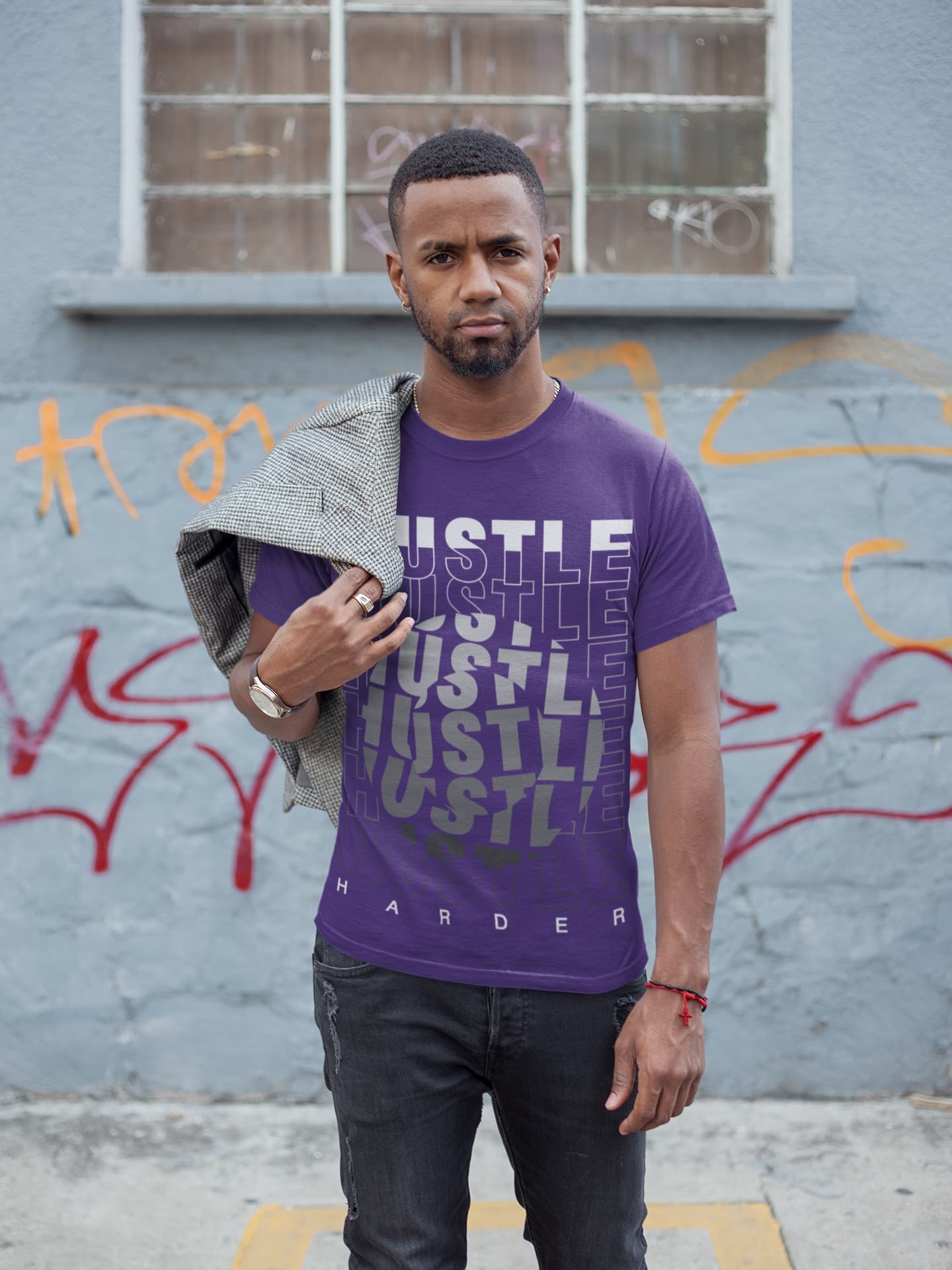 Men's Purple Round Neck T-shirts