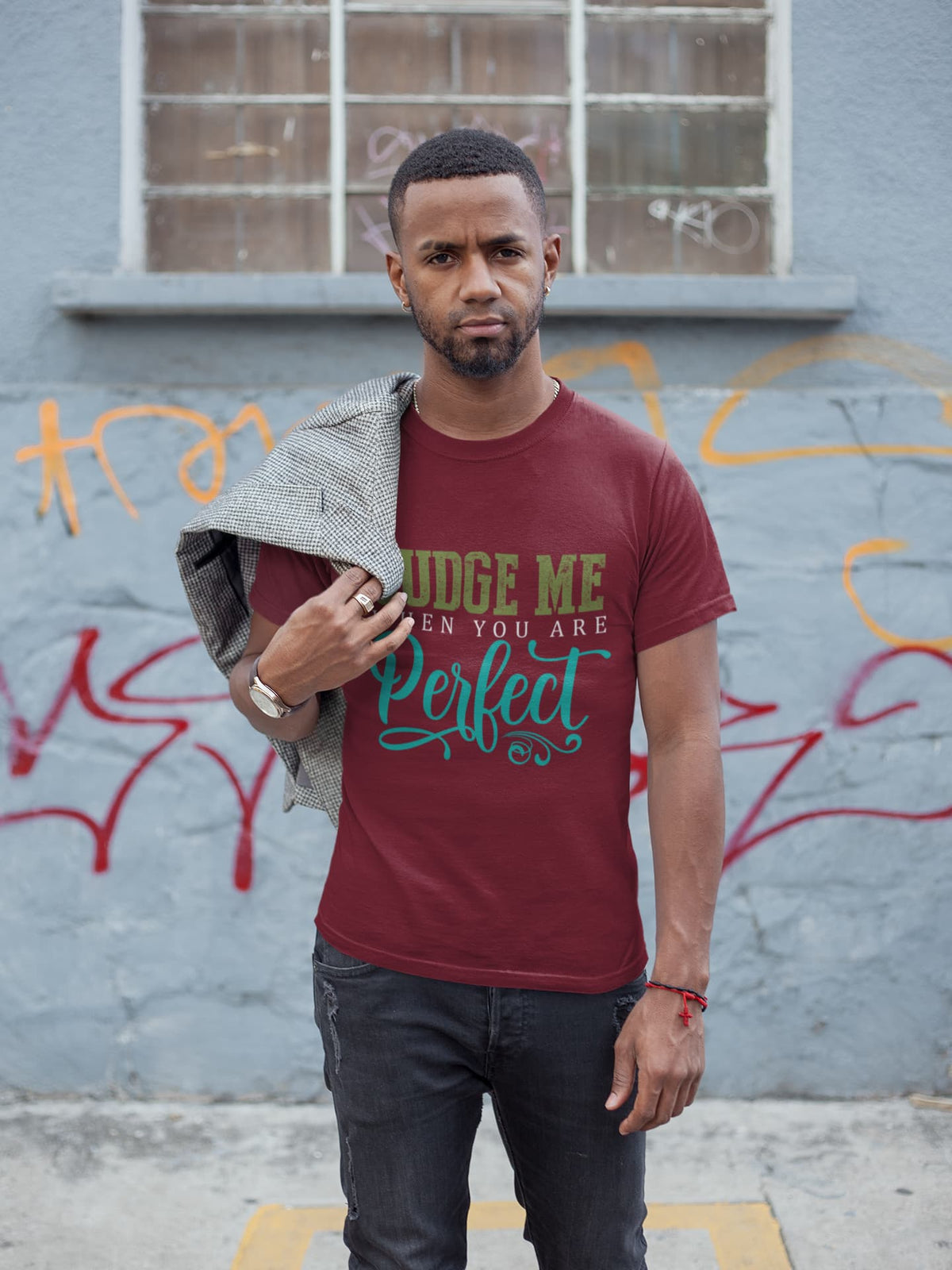 MENS MAROON ROUNDNECK T-SHIRT