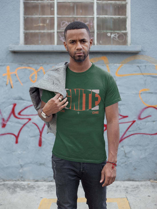 MENS OLIVE GREEN ROUNDNECK T-SHIRT