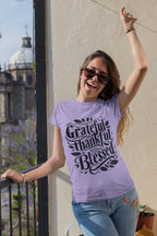 Women’s Iris Lavender Round Neck T-shirts