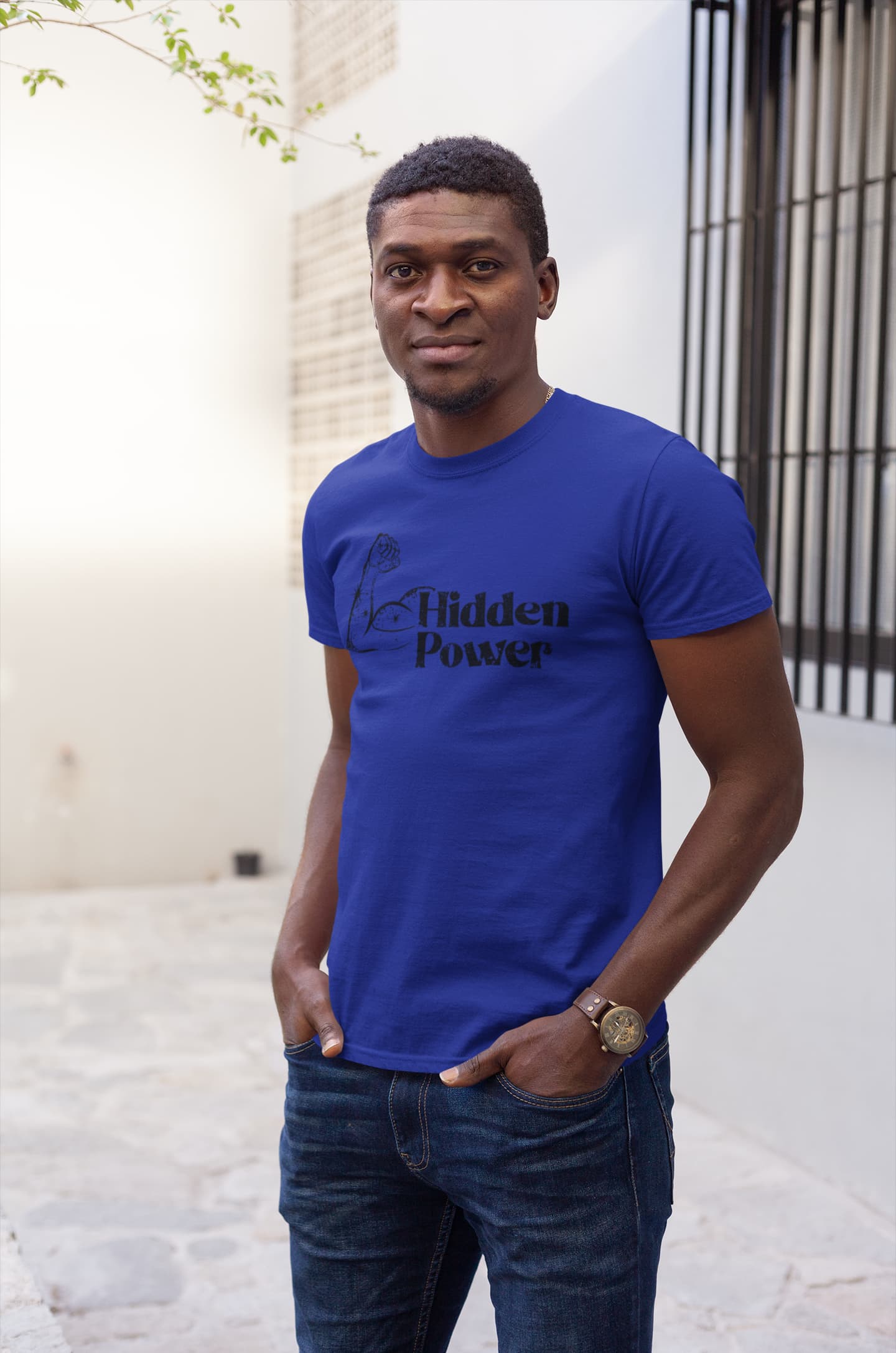MENS ROYAL BLUE ROUNDNECK T-SHIRT