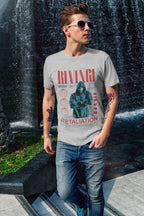 Men's Melange Grey Round Neck T-shirts