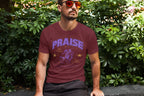 Men's Maroon Round Neck T-shirts
