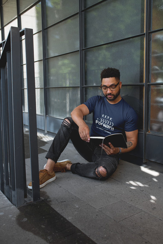 MENS NAVY BLUE ROUNDNECK T-SHIRT