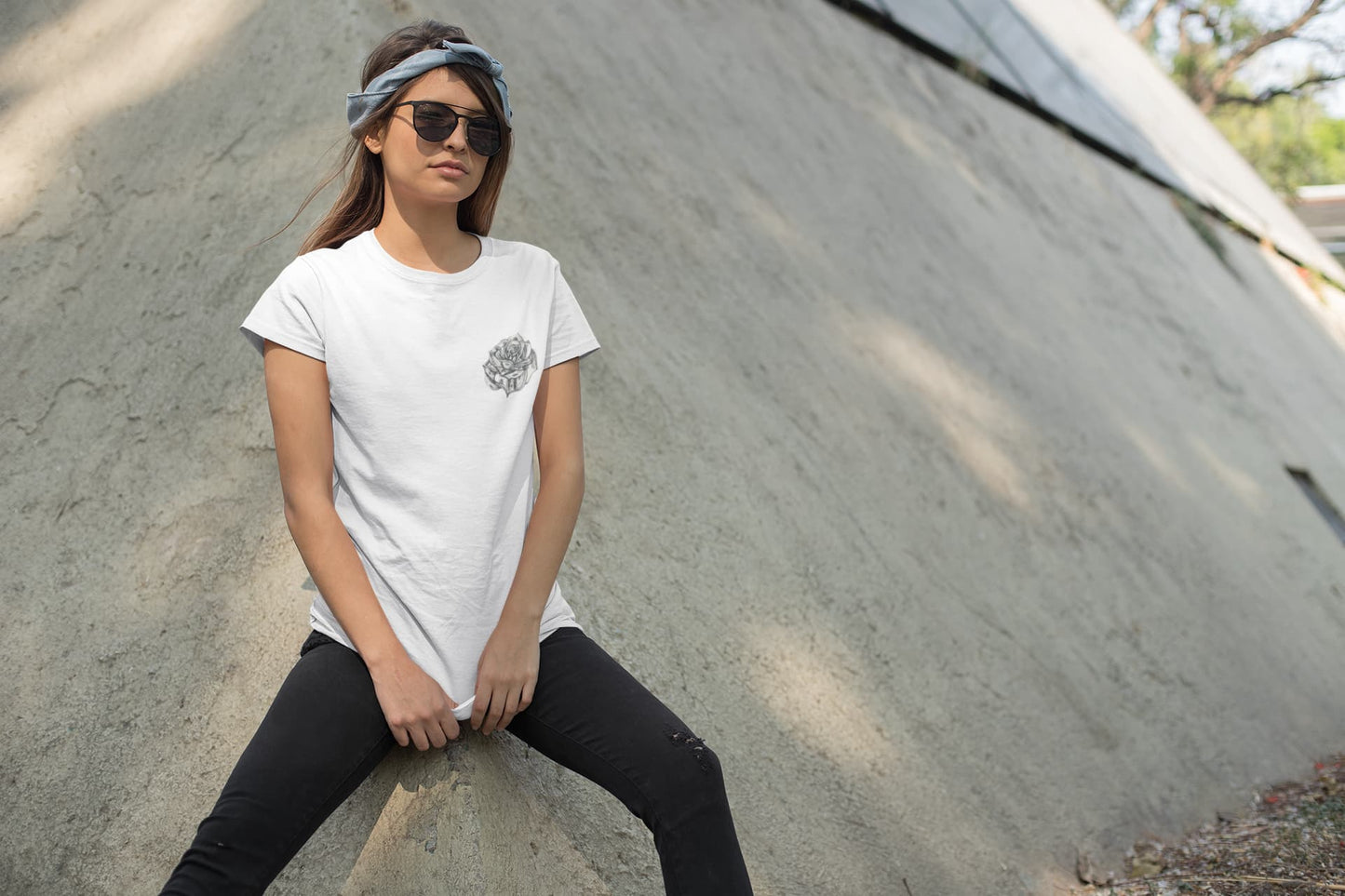 Women's White Round Neck T-shirt