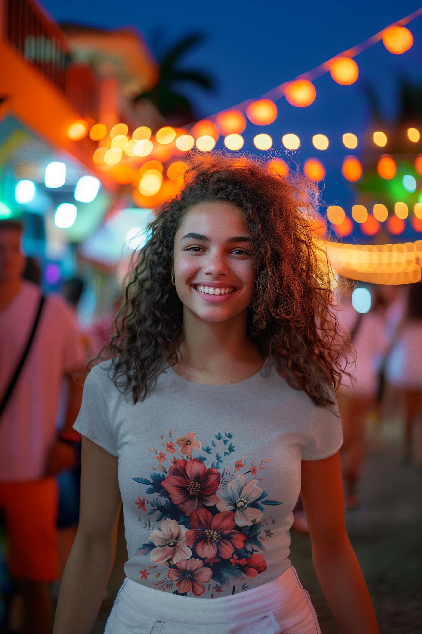 Women's Melange Grey Round Neck T-shirt