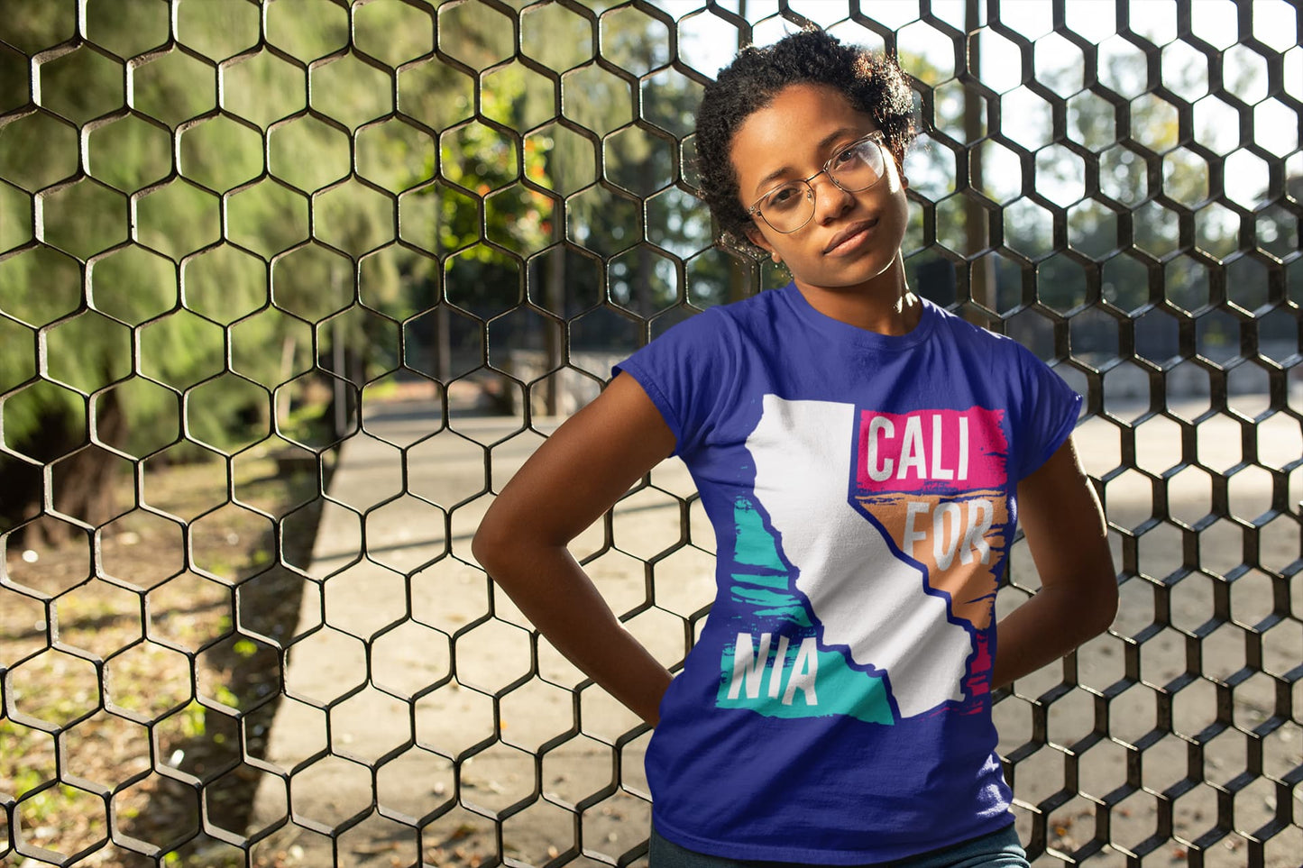Women's Royal Blue Round Neck T-shirts