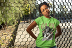 Women's Liril Green Round Neck T-shirts