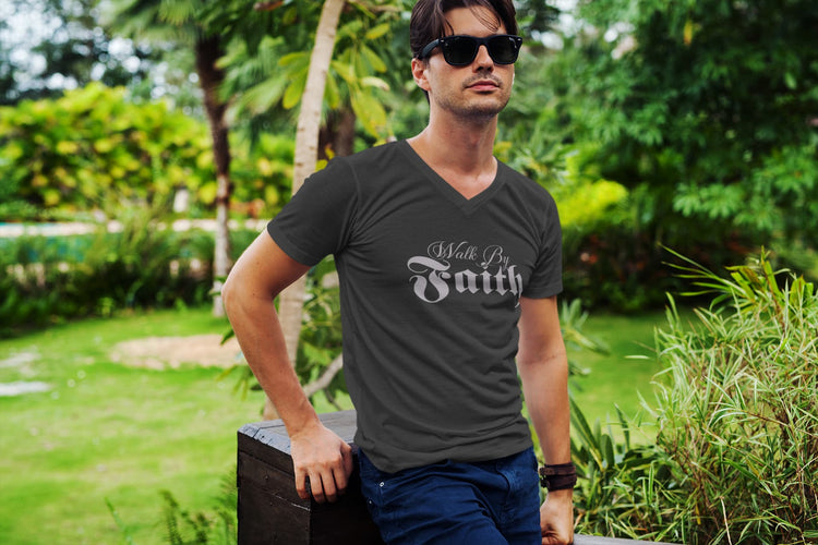 MENS BLACK VNECK T-SHIRT
