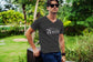 MENS BLACK VNECK T-SHIRT