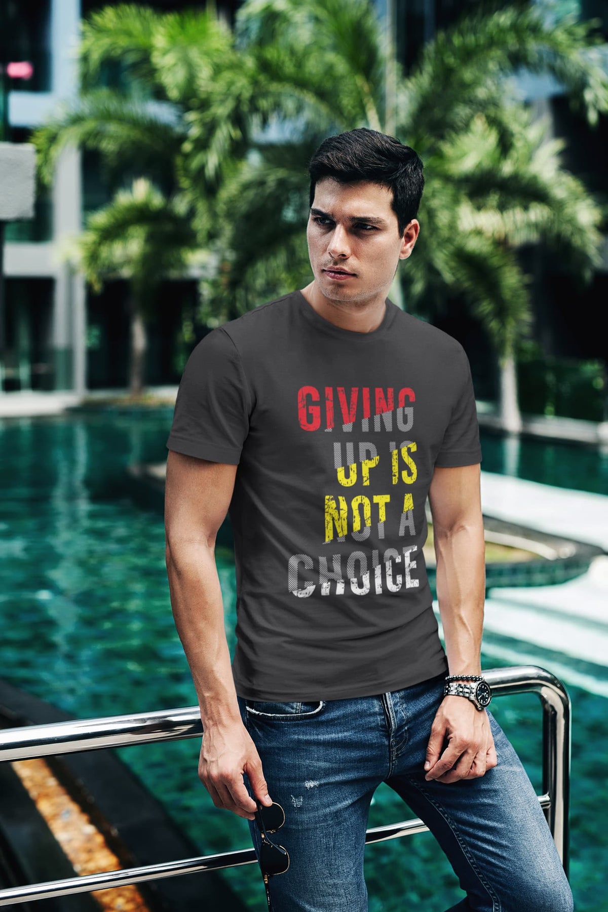Men's Black Round Neck T-shirts