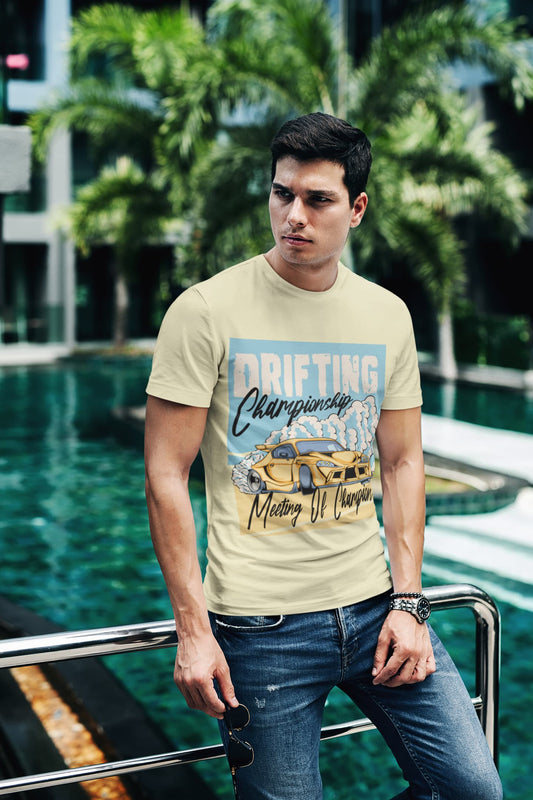 Men's Almond Round Neck T-shirts