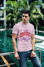 Men's Light Pink Round Neck T-shirt