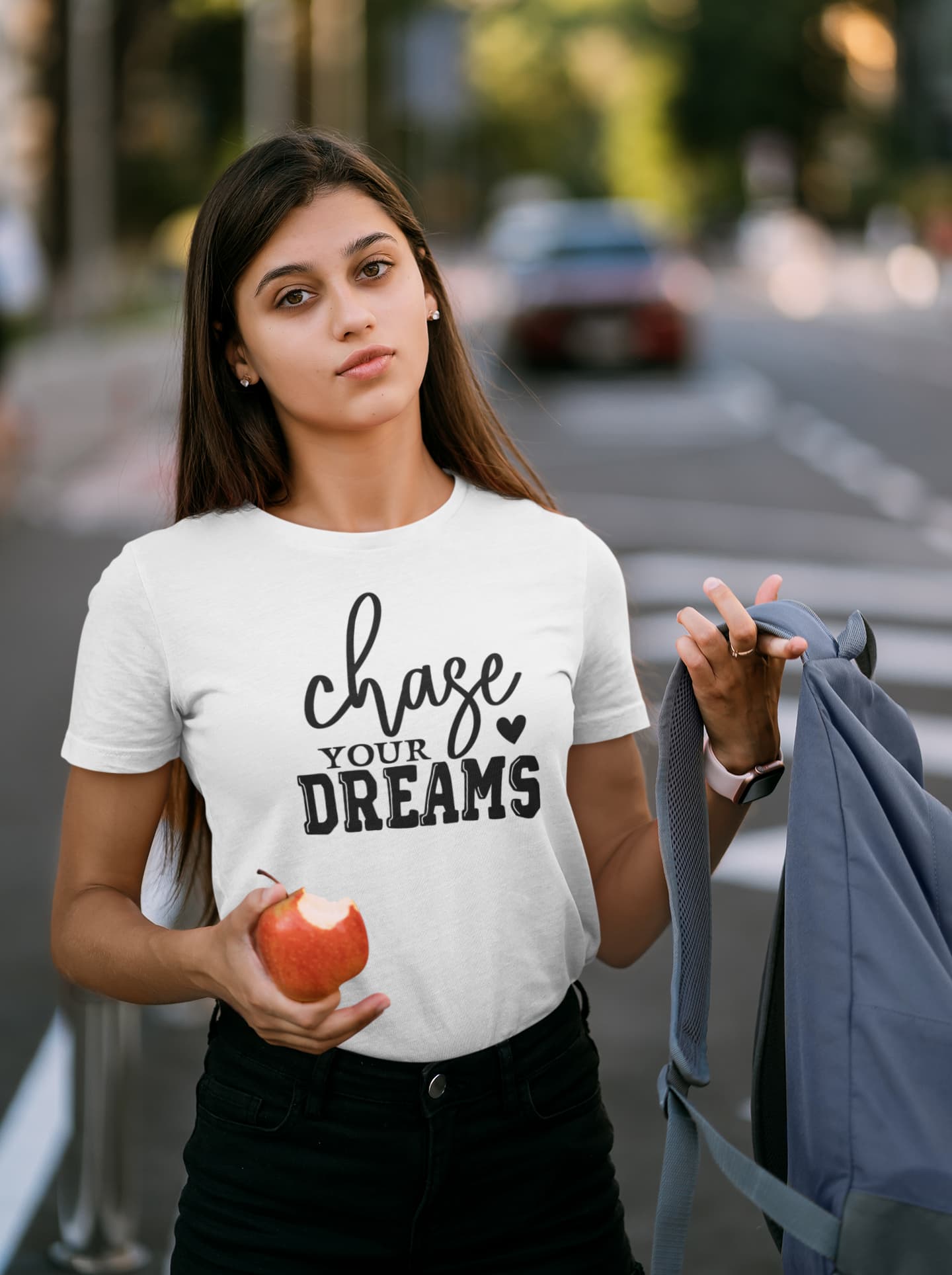 WOMENS WHITE ROUNDNECK T-SHIRT