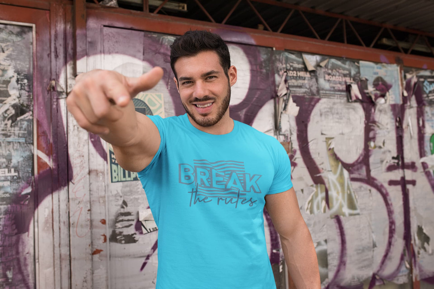 MENS SKY BLUE ROUNDNECK T-SHIRT