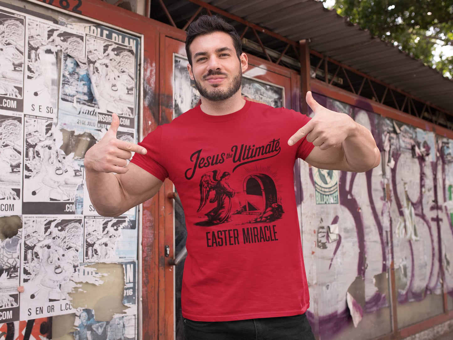 Men's Red Round Neck T-shirts