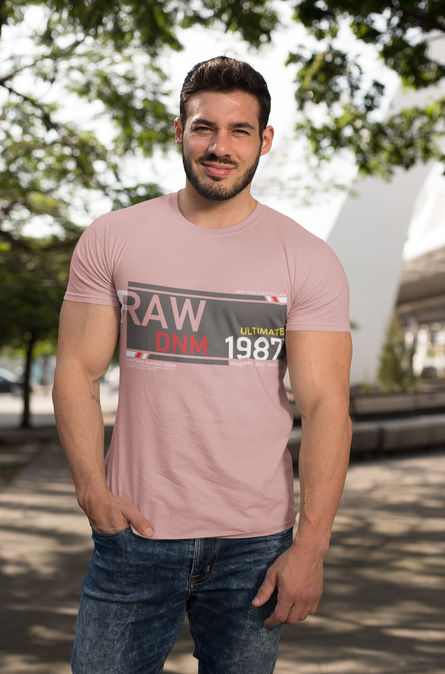 Men's Pastel Dusty Round Neck T-shirts