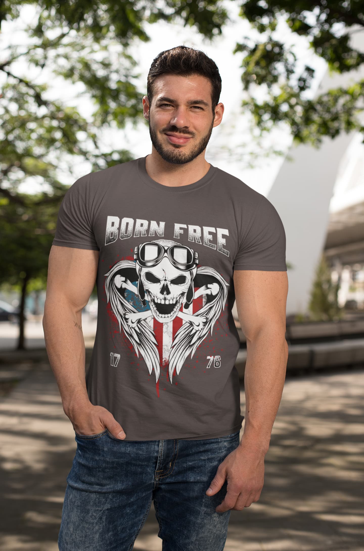 Men's Charcoal Grey Round Neck T-shirts