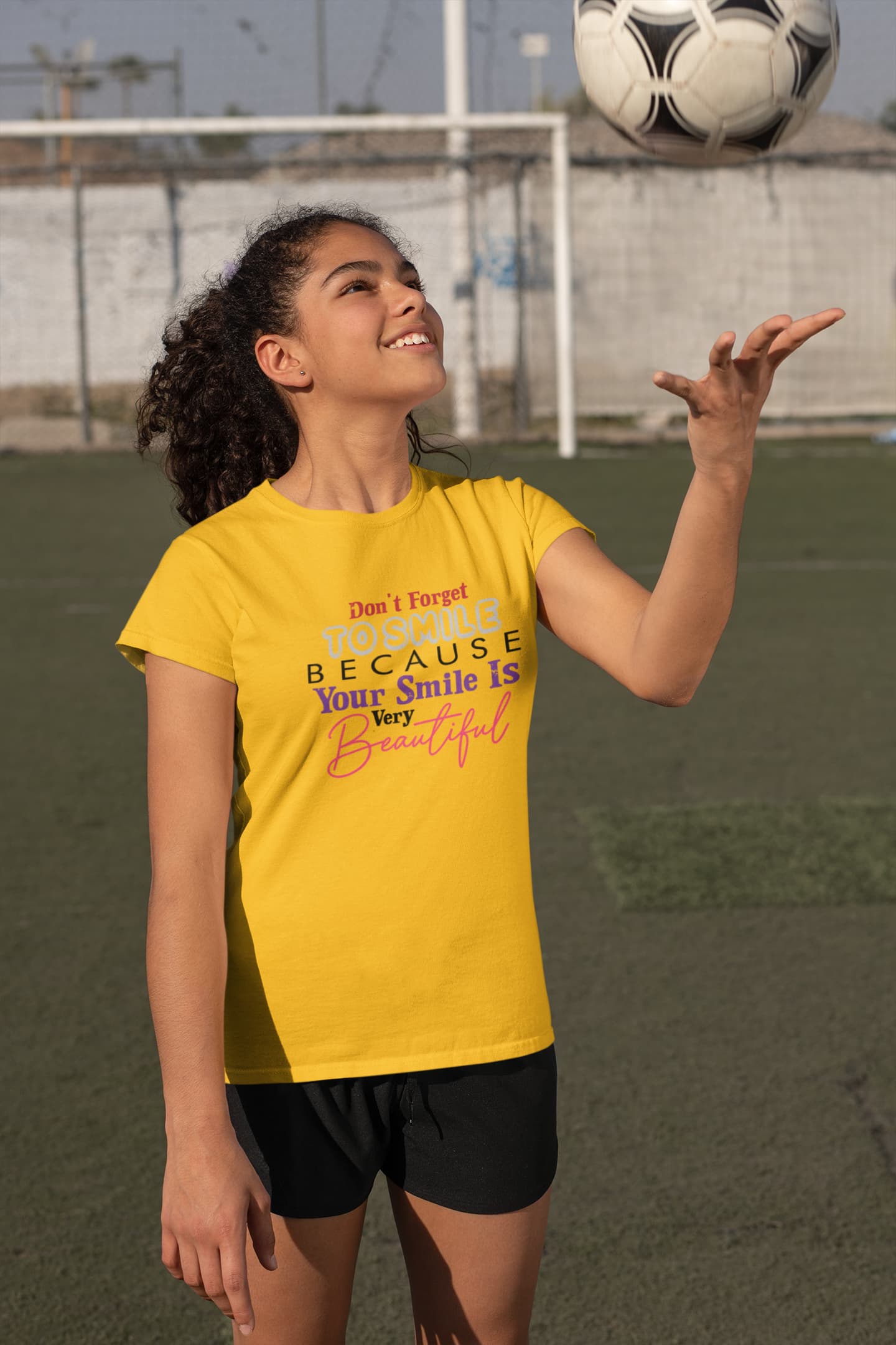 WOMENS GOLDEN YELLOW ROUNDNECK T-SHIRT