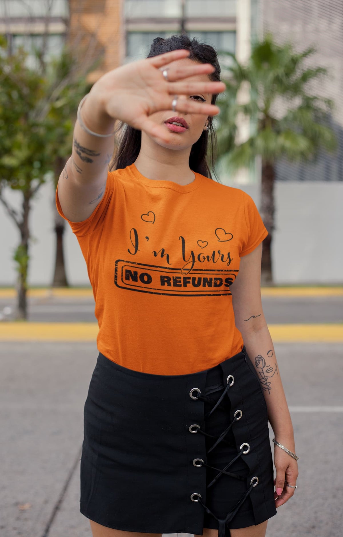 Karavirs® Templar Orange graphic tee for women India