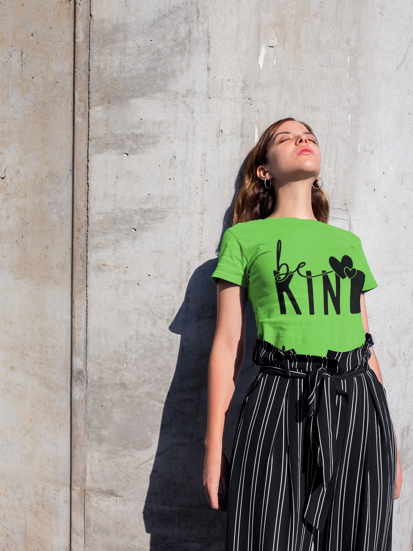 Women's Liril Green Round Neck T-shirt