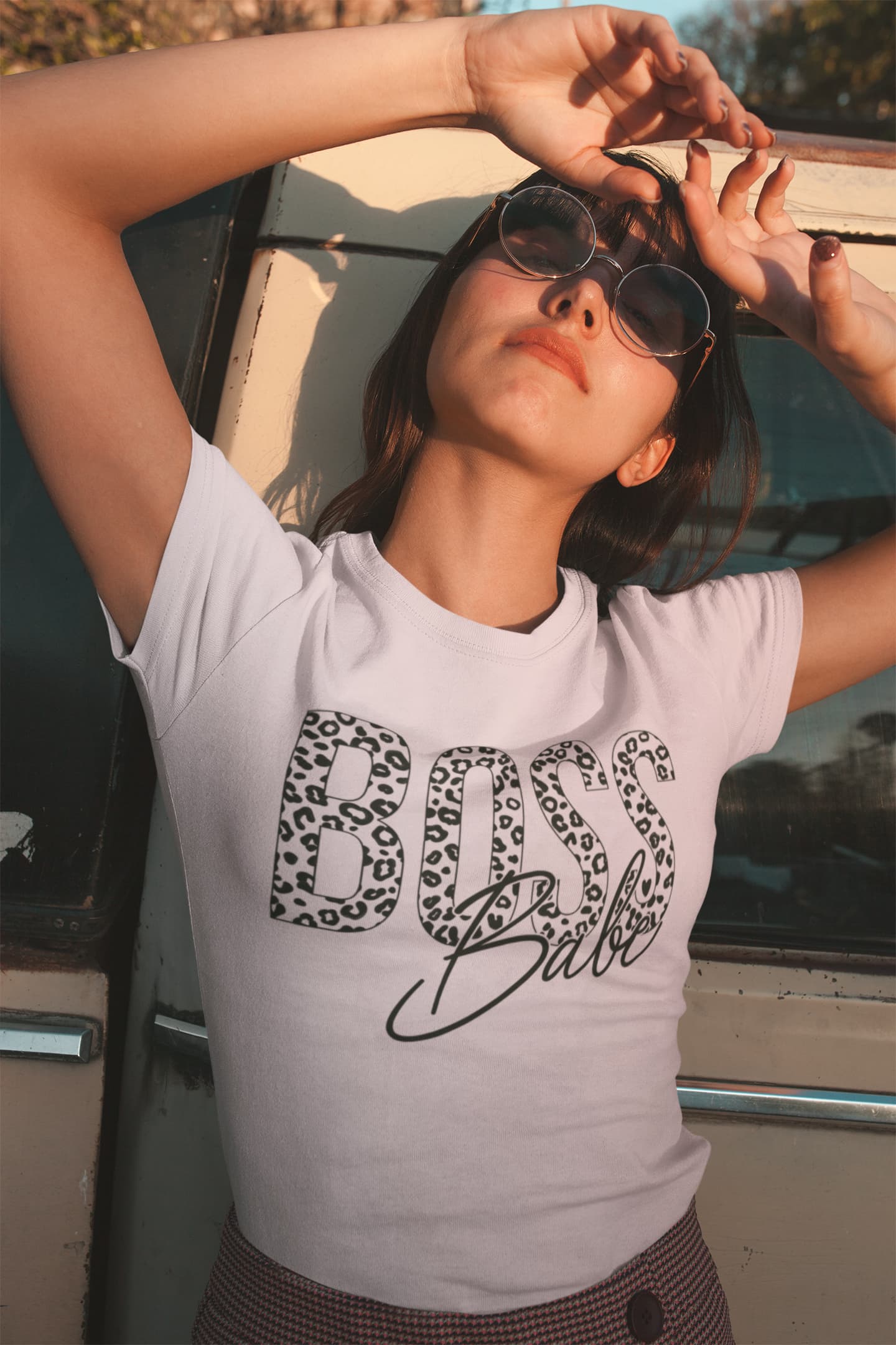 Women's Light Pink Round Neck T-shirts