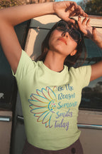 Women's Butter Yellow Round Neck T-shirts
