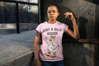 Women's Light Pink Round Neck T-shirts