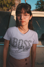 Women's Iris Lavender Round Neck T-shirts