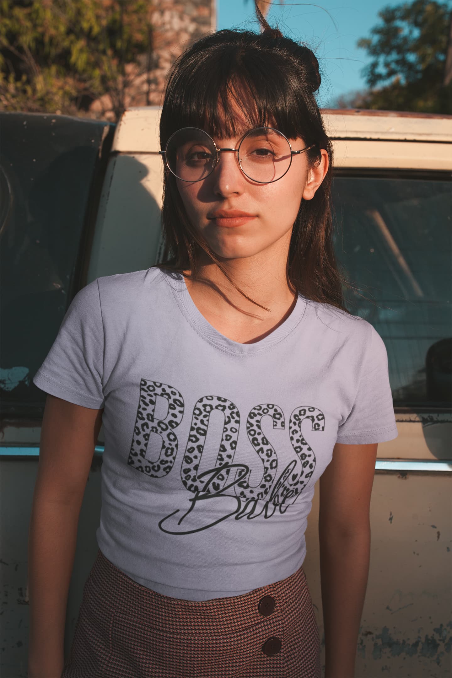 Women's Iris Lavender Round Neck T-shirts