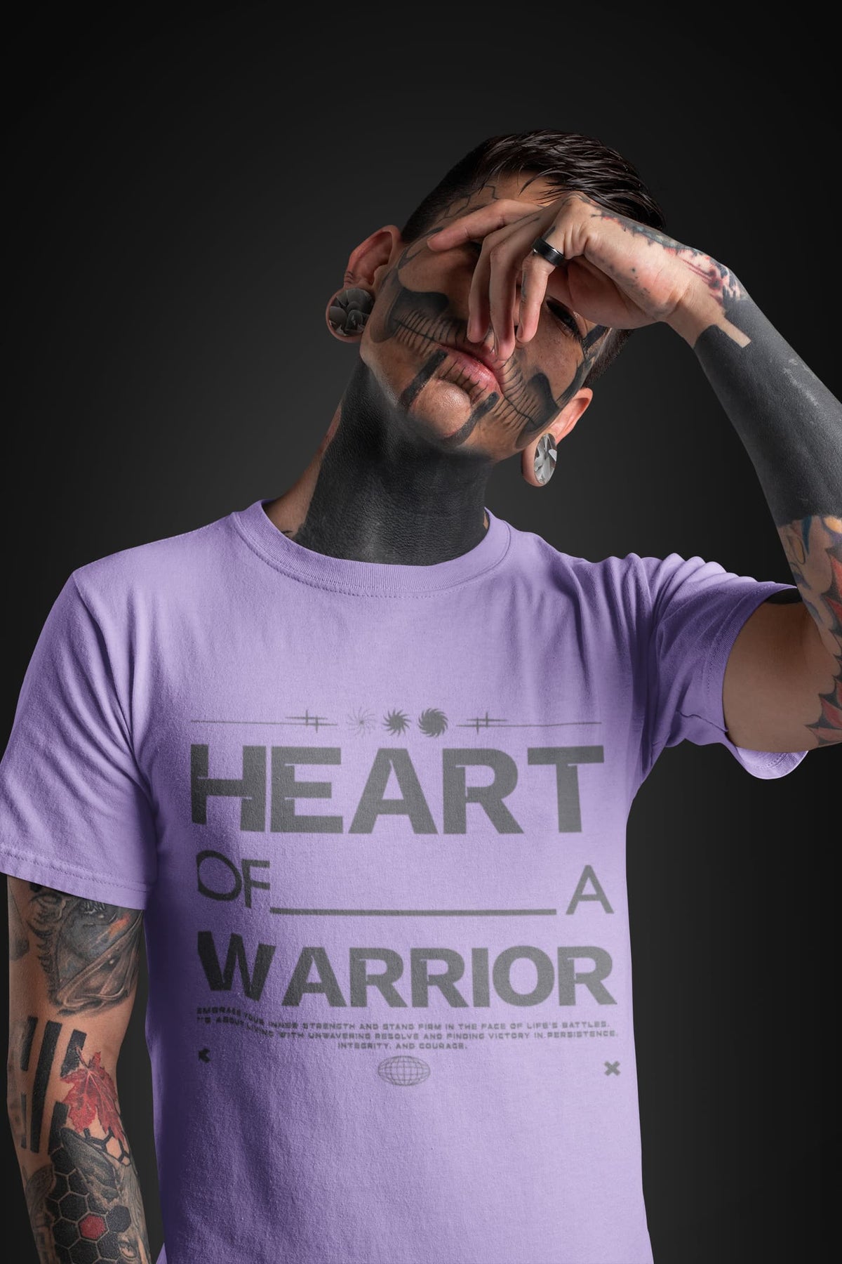 Men's Iris Lavender Round Neck T-shirts
