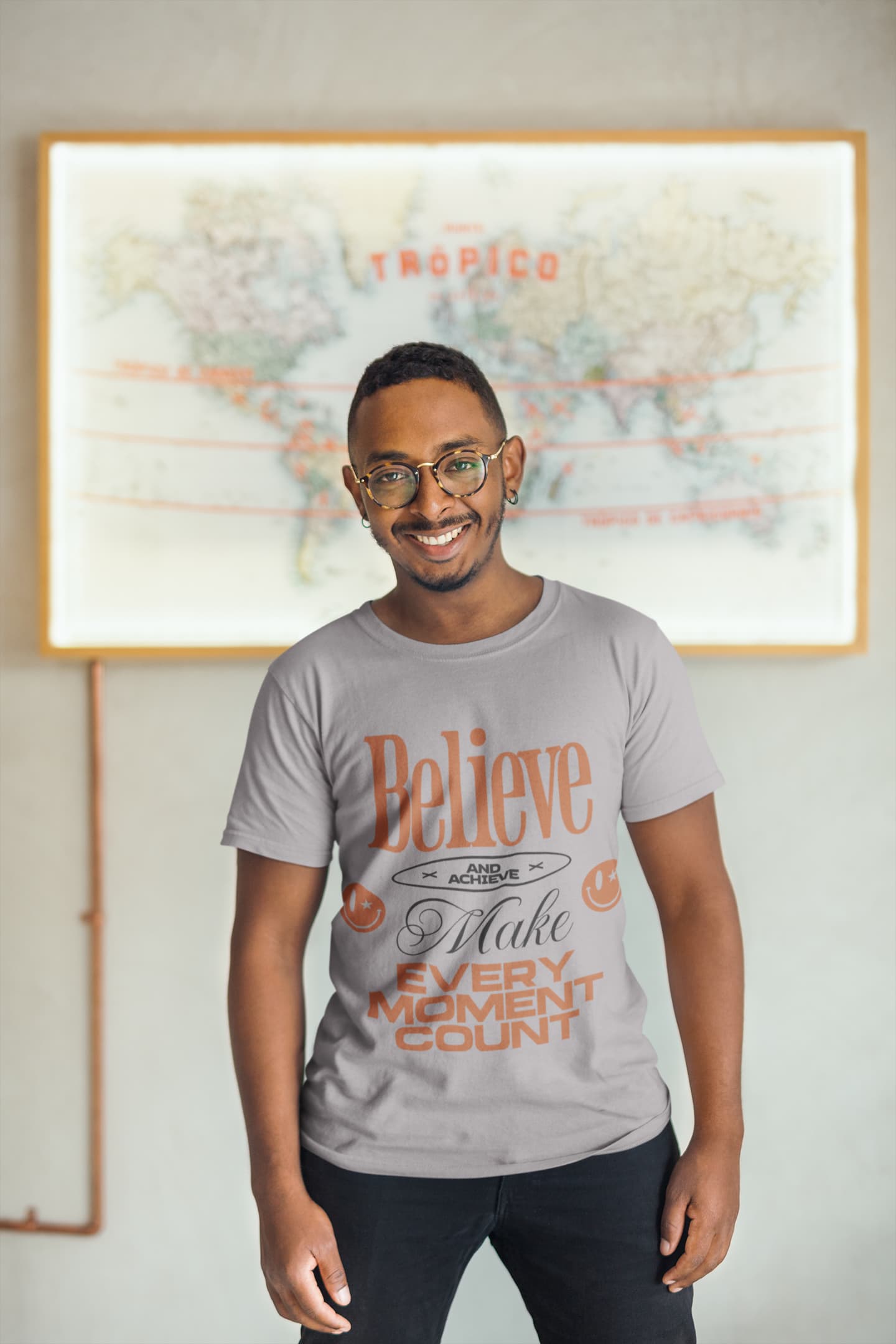 Men's Silver Frost Round Neck T-shirts
