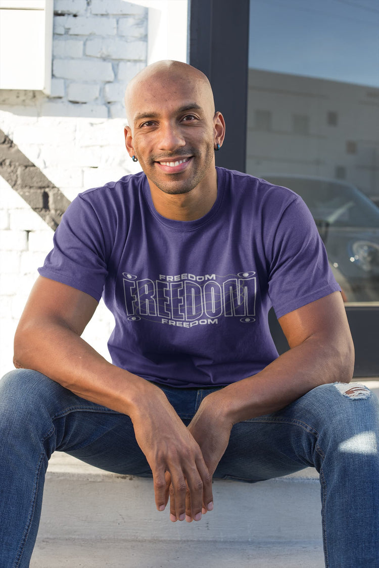 MENS PURPLE ROUNDNECK T-SHIRT