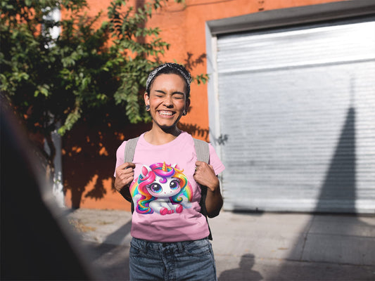 Women's Light Pink Round Neck T-shirts