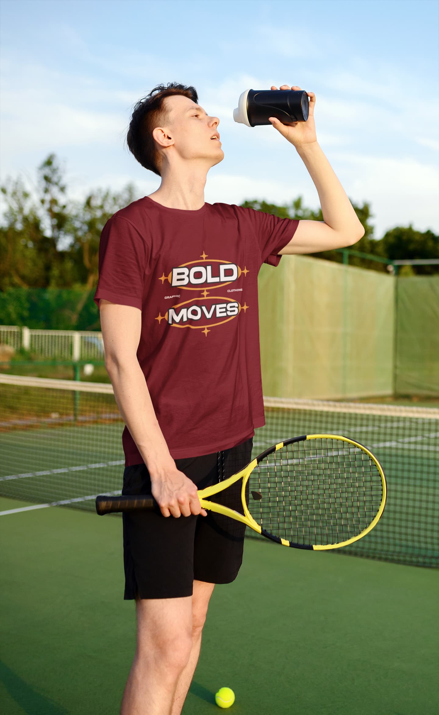 MENS MAROON ROUNDNECK T-SHIRT