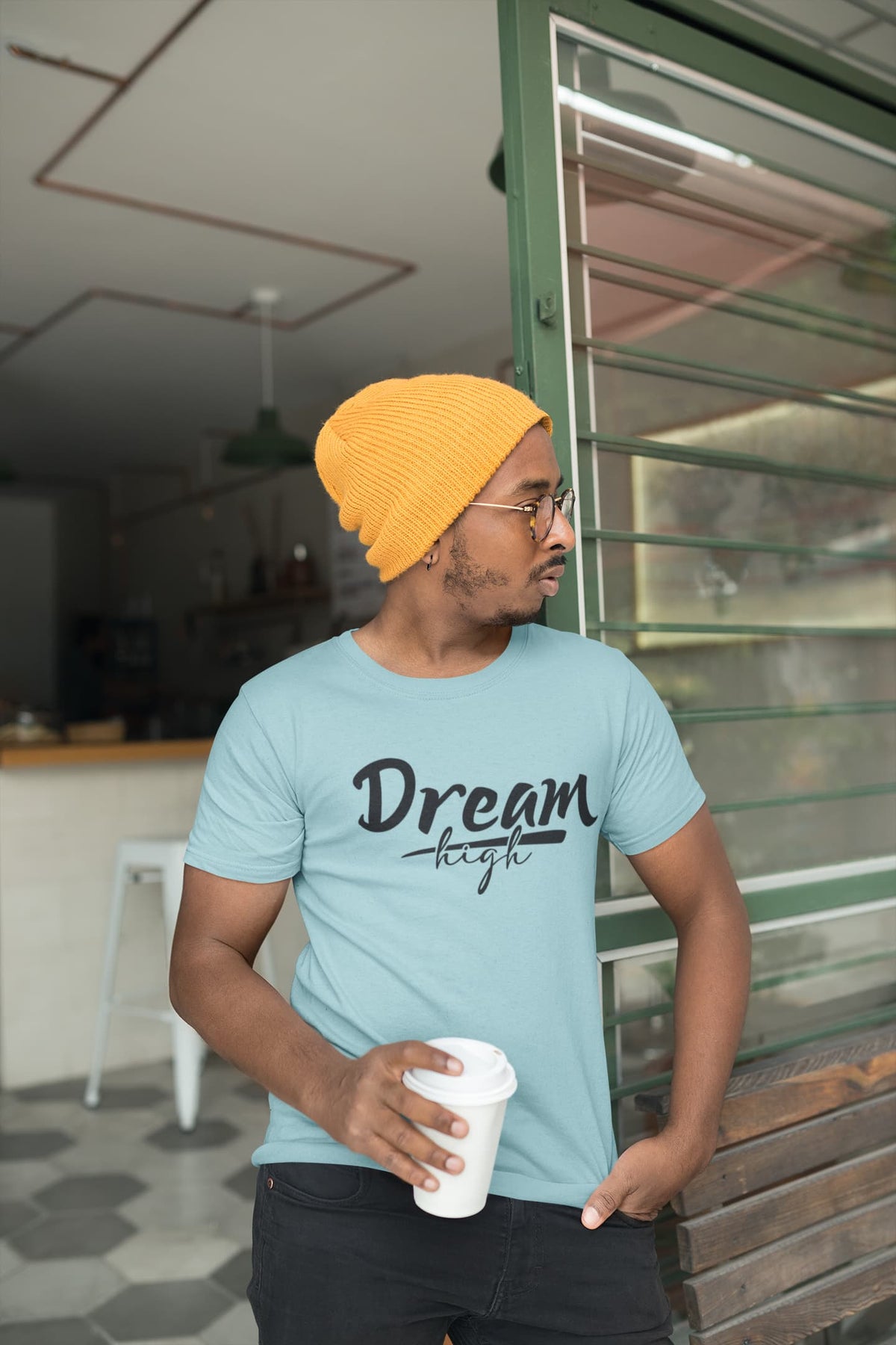 Karavirs® Skyline Surf Blue graphic tee for men India