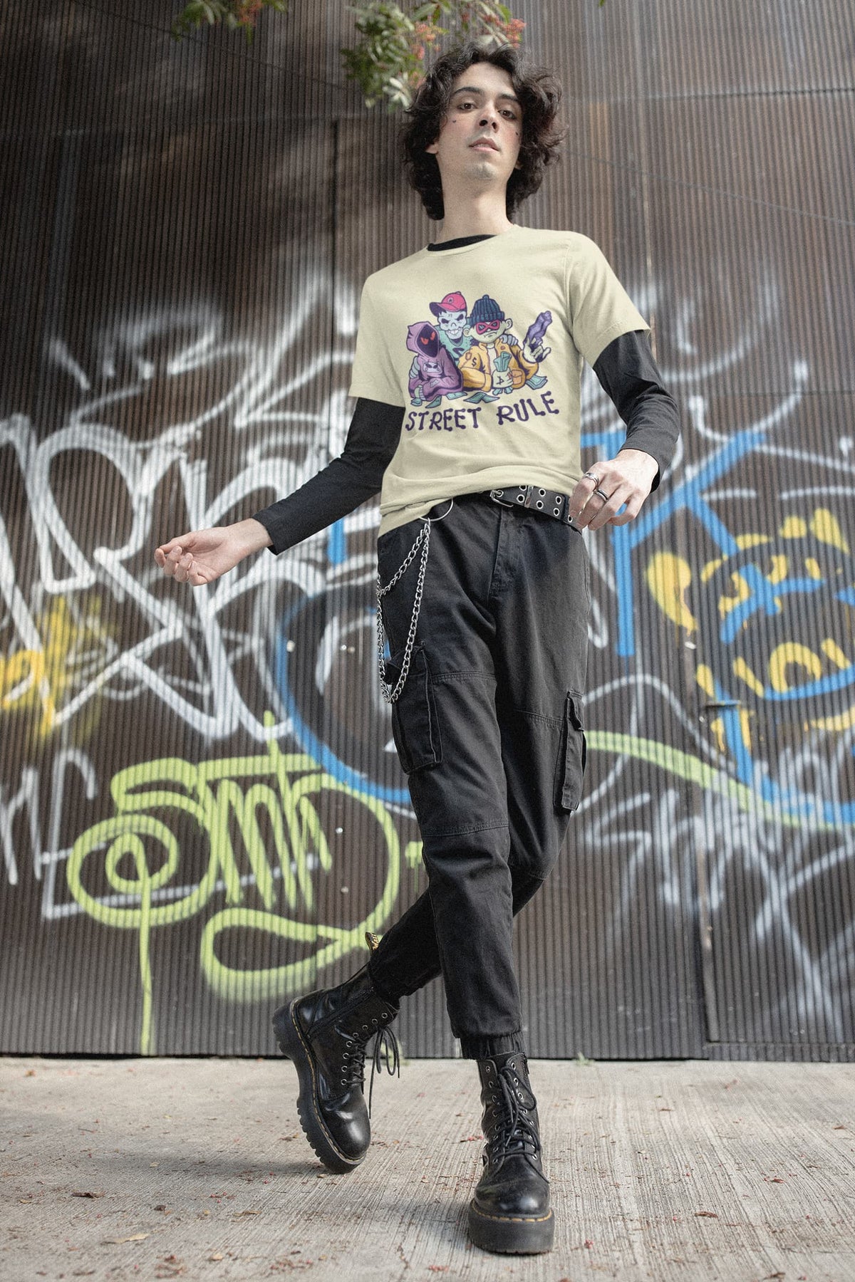 Men's Almond Round Neck T-shirts