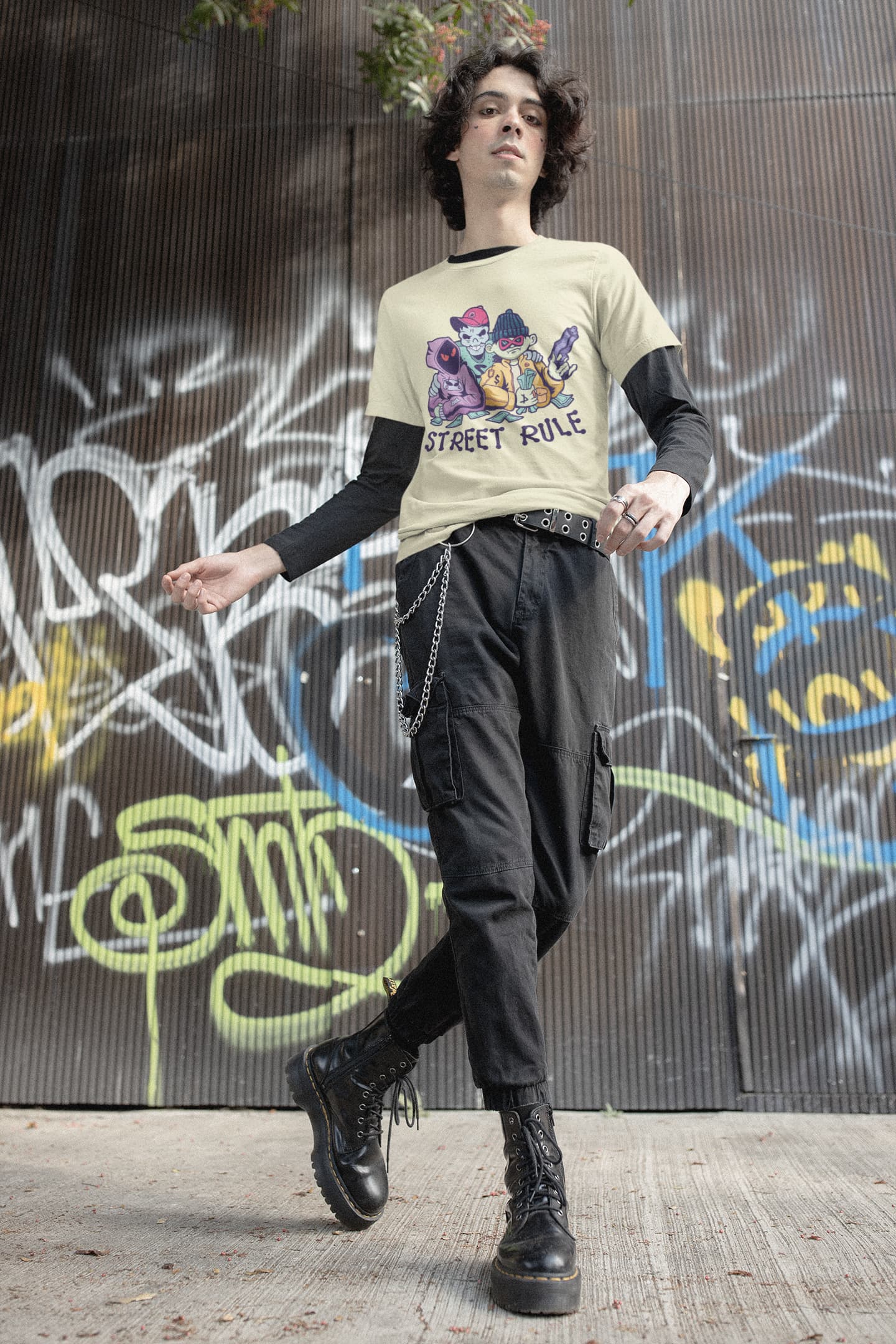Men's Almond Round Neck T-shirts