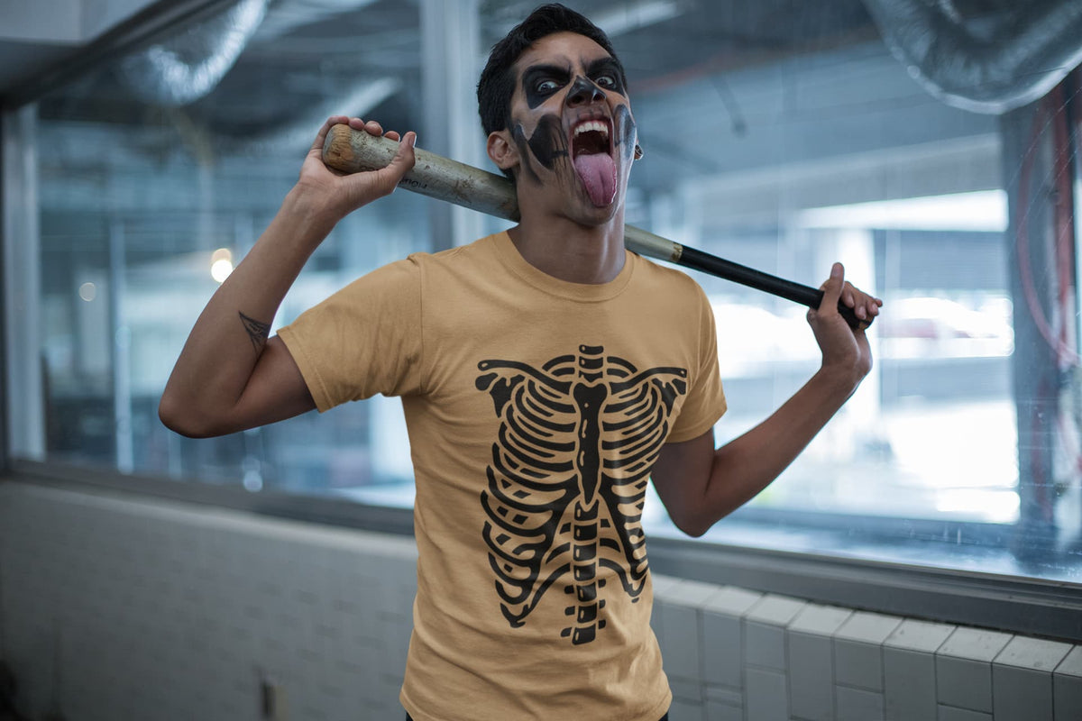 Men's Mustard Yellow Round Neck T-shirts
