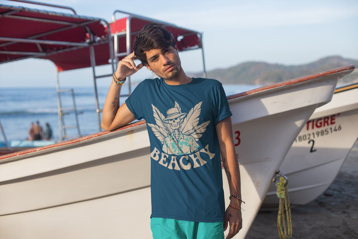 Men's Navy Blue Round Neck T-shirt