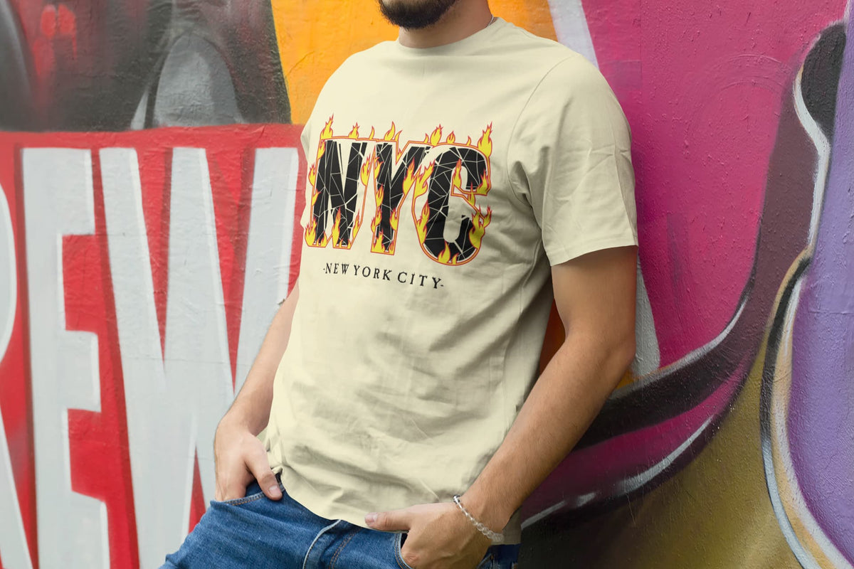 Men's Almond Round Neck T-shirts