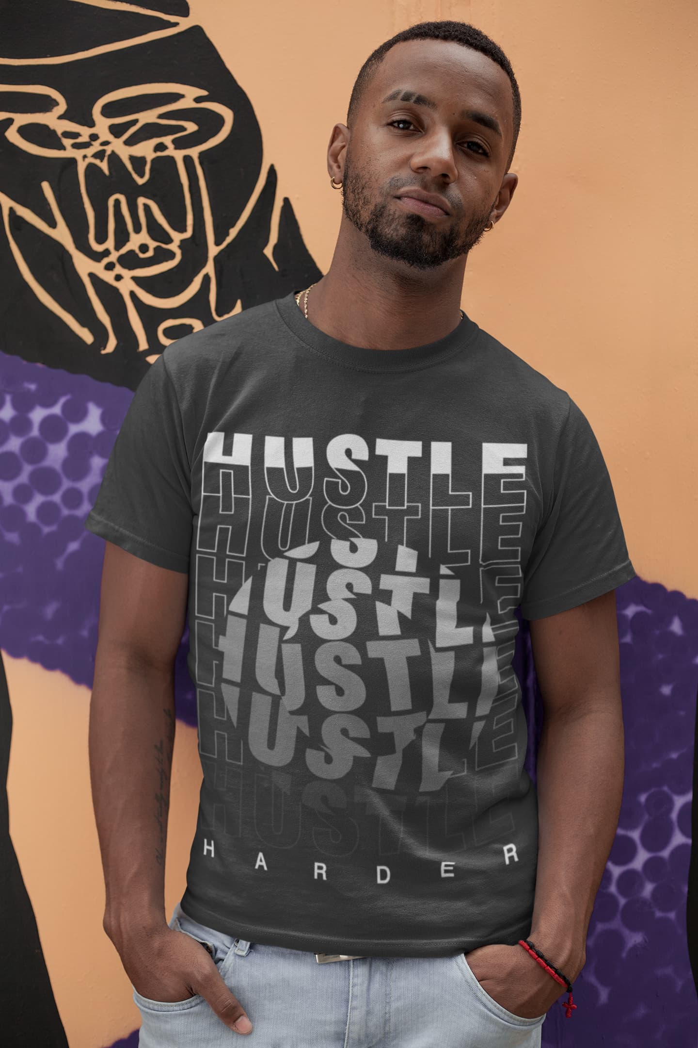 Men's Black Round Neck T-shirts