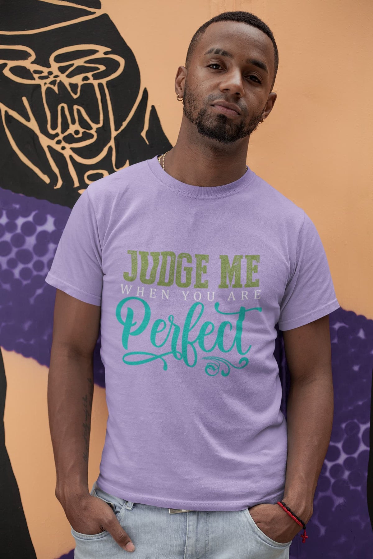 MENS IRIS LAVENDER ROUNDNECK T-SHIRT