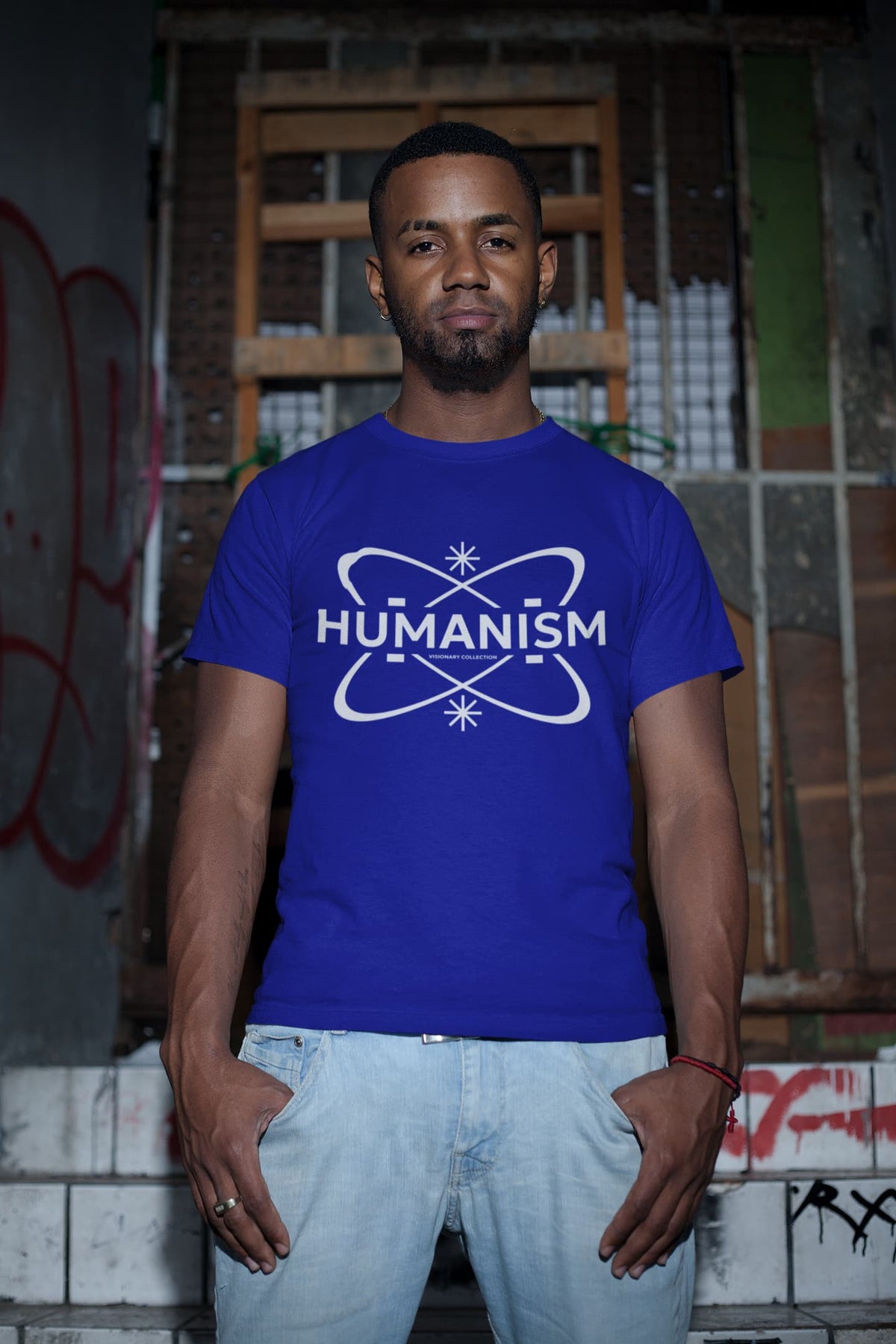 Karavirs® Collective Royal Blue graphic tee for men India